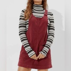 American Eagle Corduroy Overall Dress Y2K Jumper
